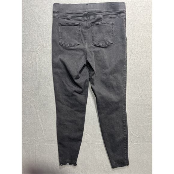 Vintage Spanx Distressed Ankle Skinny Jeans Jeggings High Waisted Black Size 32 - Picture 5 of 12